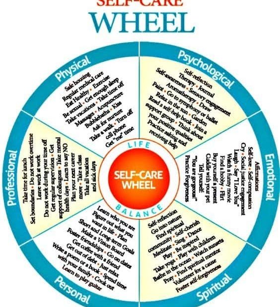 a self care wheel